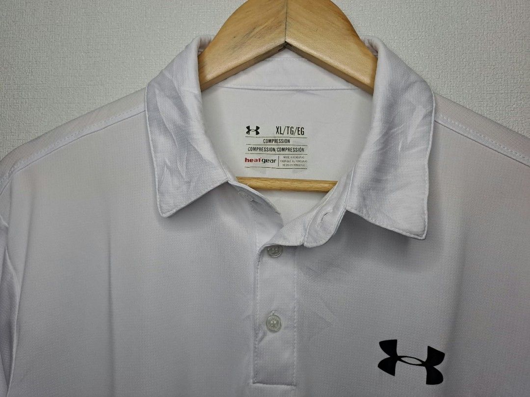 UA Performance Men's Golf White (Category: Activewear) located in Manila. Submitted by yaseen__73 (Listing ID 1466556901, Image 3). Description: Under Armour Performance Matchplay Polo Shirt Men's Golf Dri - Fit Wearing Size : XL on Tag Dimensions : See Photo No Issue Nearly New Condition 650.00 Shipped Via J&T Express Around Metro Manila G C A S H B A N K T R A N S F E R Seller's Location : 📍Brgy. Pansol, Q C.
