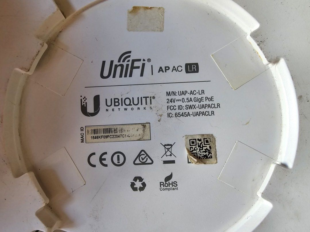 Ubiquiti UniFi Access Points (Category: Networking) located in Manila. Submitted by revaving (Listing ID 1466346357, Image 2). Description: Letting go of: 1 Unit UAP AC SHD - P1,200.00 1 Unit UAP AC PRO - P1,000.00 4 Units UAP AC LR - P700.00 Access points ONLY. Items in Sta. Mesa. Cheers!.
