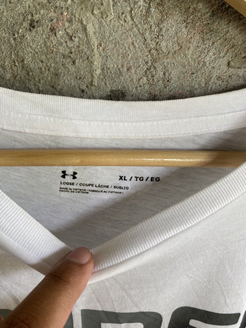 Under Armour (Category: Activewear) located in San Isidro, Davao del Norte. Submitted by lanajaregie (Listing ID 1466362920, Image 2). Description: Under Armour Excellent condition Size Xl on tag Dimes W22.5 L30.5 No issue 📤📤📤.