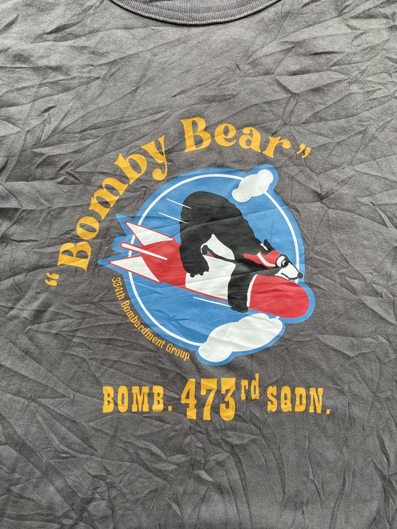 Uniform Bridge Bomby Bear (Category: Tshirts & Polo Shirts ) located in Zamboanga. Submitted by ak.hunt (Listing ID 1466516115, Image 2). Description: Size large Dimes pit to pit 24 Length 29 Condition vg condition Issue multiple pinhole on sleeve see last pic and cut tag Pm.