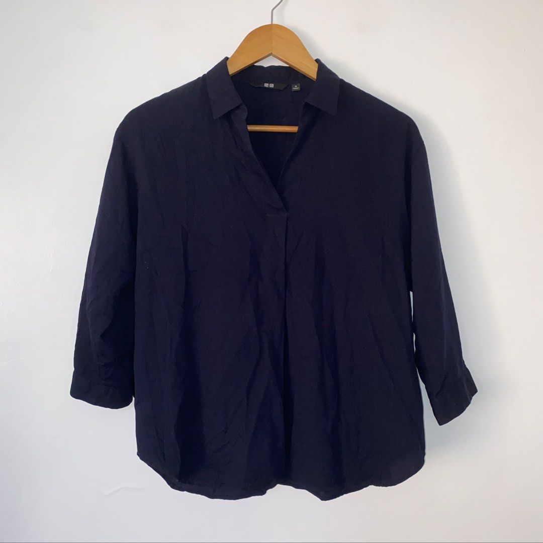 UNIQLO rayon skipper top (Category: Blouses) located in San Jose del Monte. Submitted by mamiracky (Listing ID 1466426084, Image 2). Description: .