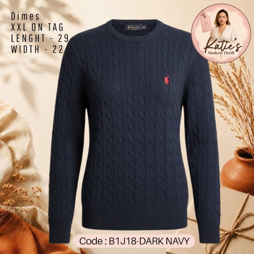 Unisex CABLE KNIT crew neck sweater (Category: Coats, Jackets and Outerwear) located in Morong. Submitted by katiesmodernthrift (Listing ID 1466511586, Image 1). Description: ‎Please read before ordering ‎ ‎Joy Buyers / Bogus Buyers will be block Rude buyers will be posted ‎ ‎Payment first. No COD. ‎IF YOU DON'T TRUST ONLINE BUYING, THEN PLEASE, DON'T MINE ‎ ‎Actual photos are posted. ‎We do not send additional photos. ‎ ‎Delivery available via L