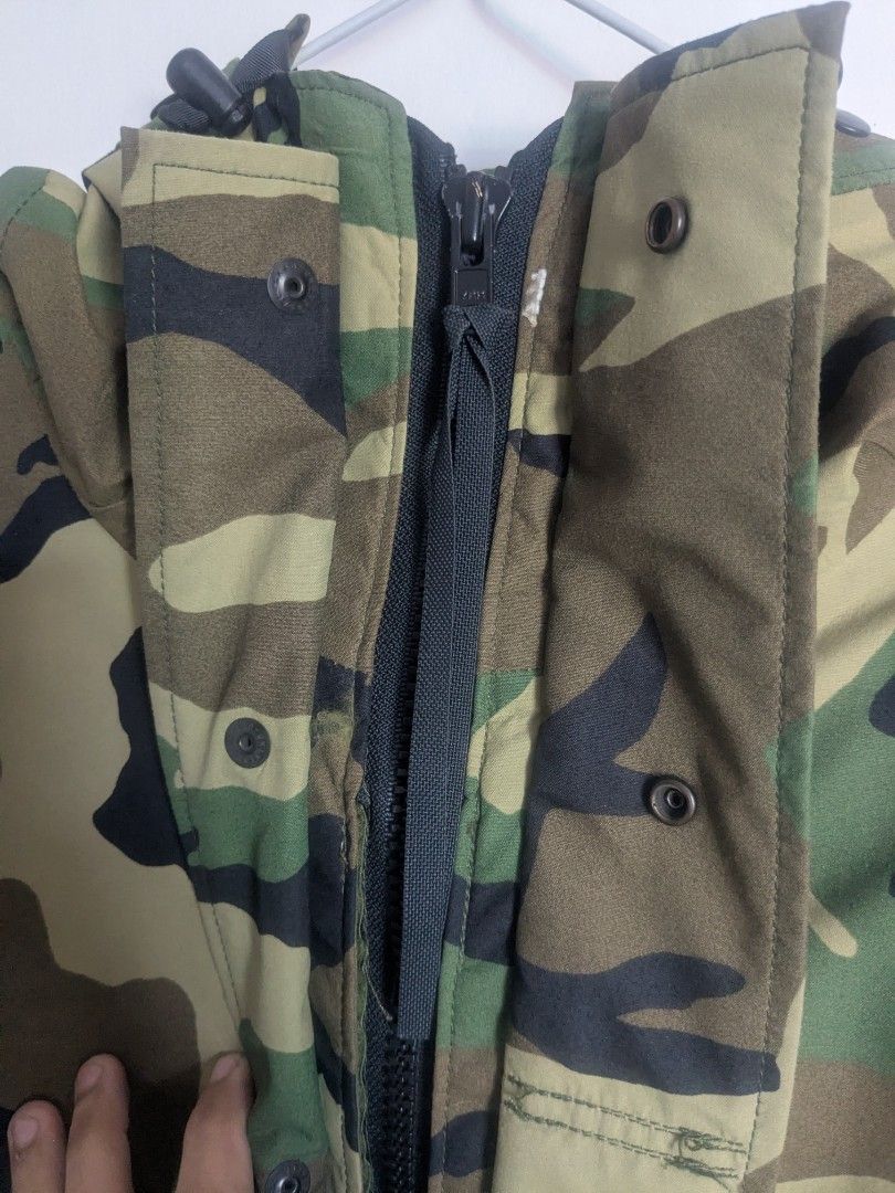USA military waterproof jacket medium camo (Category: Coats, Jackets and Outerwear) located in Manila. Submitted by ltdshop808 (Listing ID 1466386911, Image 3). Description: USA military waterproof jacket medium camo authentic came from. USA used great condition water proof wyswyg unisex thick nylon fabrics size medium no damage hooded camo pattern has pockets price p4999 payment via gcash.