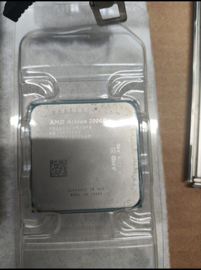 USED A320M PRO VH RUSH (Category: Computer Parts) located in Quezon City. Submitted by party.dawn (Listing ID 1466454473, Image 2). Description: Selling my USED A320m PRO VH motherboard w IO shield + Athlon 200GE + AMD Stock cooler. Cosmetics: "Well Used" condition due to normal dust in crevices and minimal scuffs. It just needs a quick wipe/cleaning but runs perfectly Package Includes: Motherboard: MSI A320M PRO-VH (Micro-ATX, DDR4) Processor: A