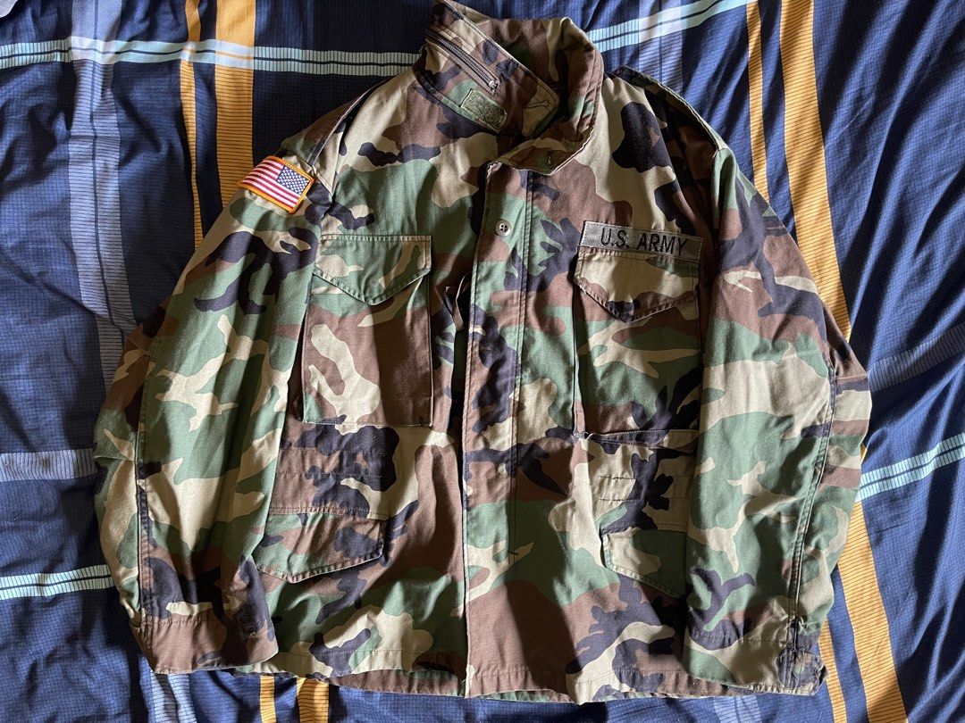 USGI MILITARY WOODLAND SET (Category: Coats, Jackets and Outerwear) located in Quezon City. Submitted by ramondavid (Listing ID 1466347285, Image 2). Description: •M65 Woodland Size: Medium XShort Issue: Rips in Inner shell (check last photo) •M65 Liner Size: Medium Issue: None •Woodland BDU Size: Large Short Issue: None 3k For set Location: Tandang Sora, Quezon City.