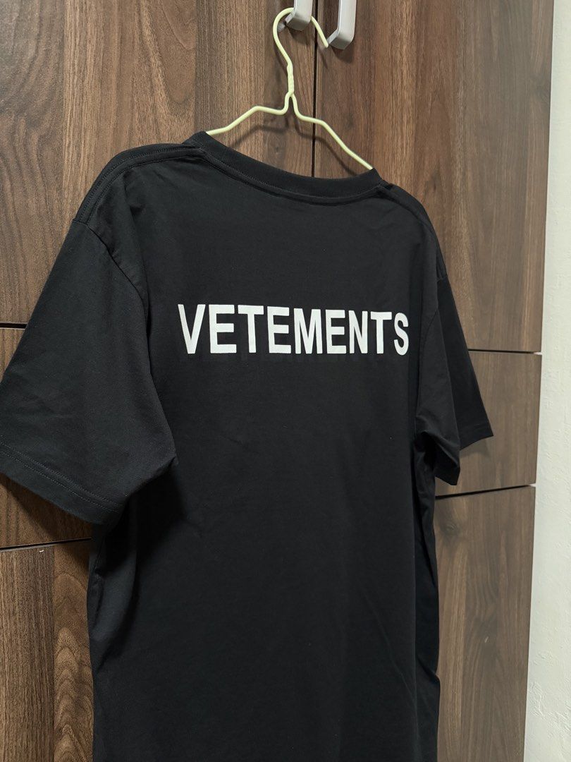 Vetements (Category: Tshirts & Polo Shirts ) located in Manila. Submitted by uniqlovesalepre (Listing ID 1466482315, Image 3). Description: Brand: Vetement Condition: Like New Size: 2 XL on tag but fit to Medium to Large.