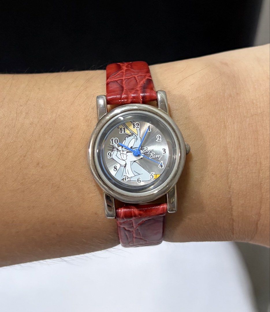 Vintage Bugs Bunny Watch (Category: Women's Watches) located in Quezon City. Submitted by WasalakTwo (Listing ID 1466547305, Image 1). Description: Bought in Japan Official merch Good working condition New battery 26mm case 13mm lugs Open for delivery nationwide.