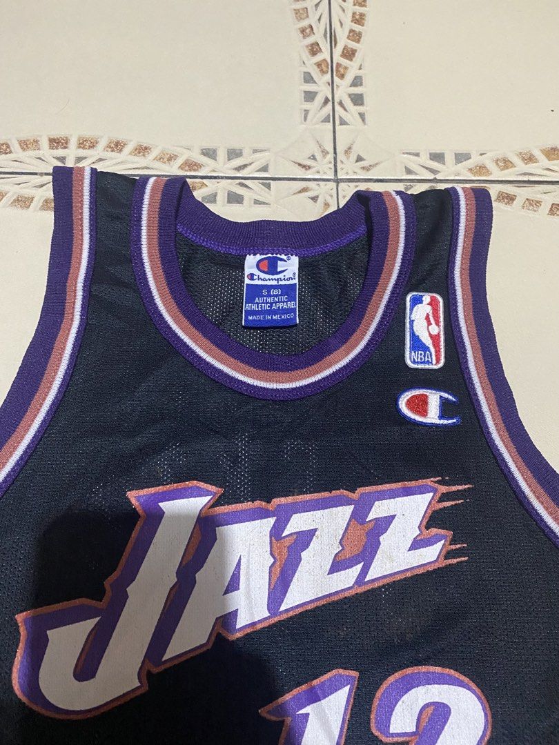 Vintage Jazz jersey for kids (Category: Babies & Kids Fashion) located in Cebu City. Submitted by hustler_69 (Listing ID 1466560164, Image 3). Description: Vintage Utah Jazz jersey for kids No.12 John Stockton Size 6-8 14 width 22 length Very good condition Details are all posted.