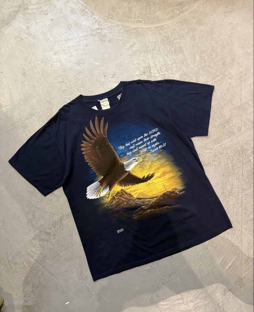 Vintage Kerusso Christian scripture shirt (Category: Tshirts & Polo Shirts ) located in Manila. Submitted by blackhearted28 (Listing ID 1466442190, Image 1). Description: Vintage Kerusso Christian scripture shirt Large (22x27) .