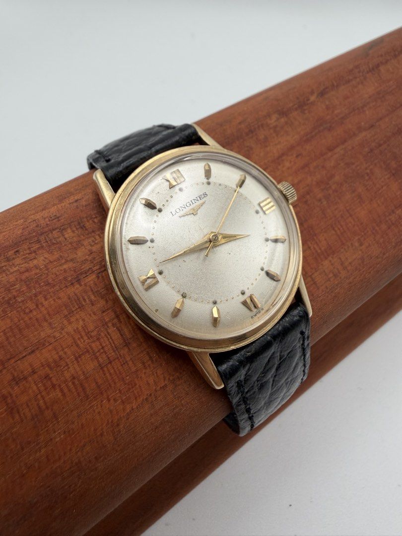 Vintage Longines Solid 14k Gold Watch Manual Wind 1950s (Category: Men's Watches) located in Manila. Submitted by rj_authenticwatchesandmore (Listing ID 1466438816, Image 3). Description: Vintage Longines Dress Watch - Estimated year 1950s - Solid 14k Gold Case, Stainless Steel Case back - Manual Wind, Longines Caliber 23ZS movement - 32.6mm Case Diameter - 39mm lug to lug measurement - 17mm lug width - watch weighs 28.5 grams without the case ba