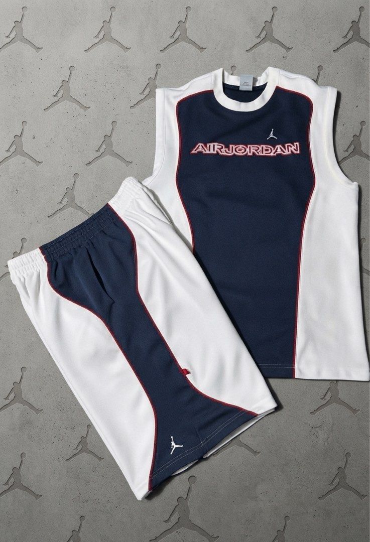 VINTAGE OVERALL JORDAN (Category: Sets & Coordinates) located in Paranaque City. Submitted by lloydthift (Listing ID 1466518596, Image 2). Description: BREDS SIZE LARGE TANK / XL SHORT GREY WHITE SIZE BOTH XL AIRJORDAN SCRIPT MEDIUM TANK / LARGE SHORT.