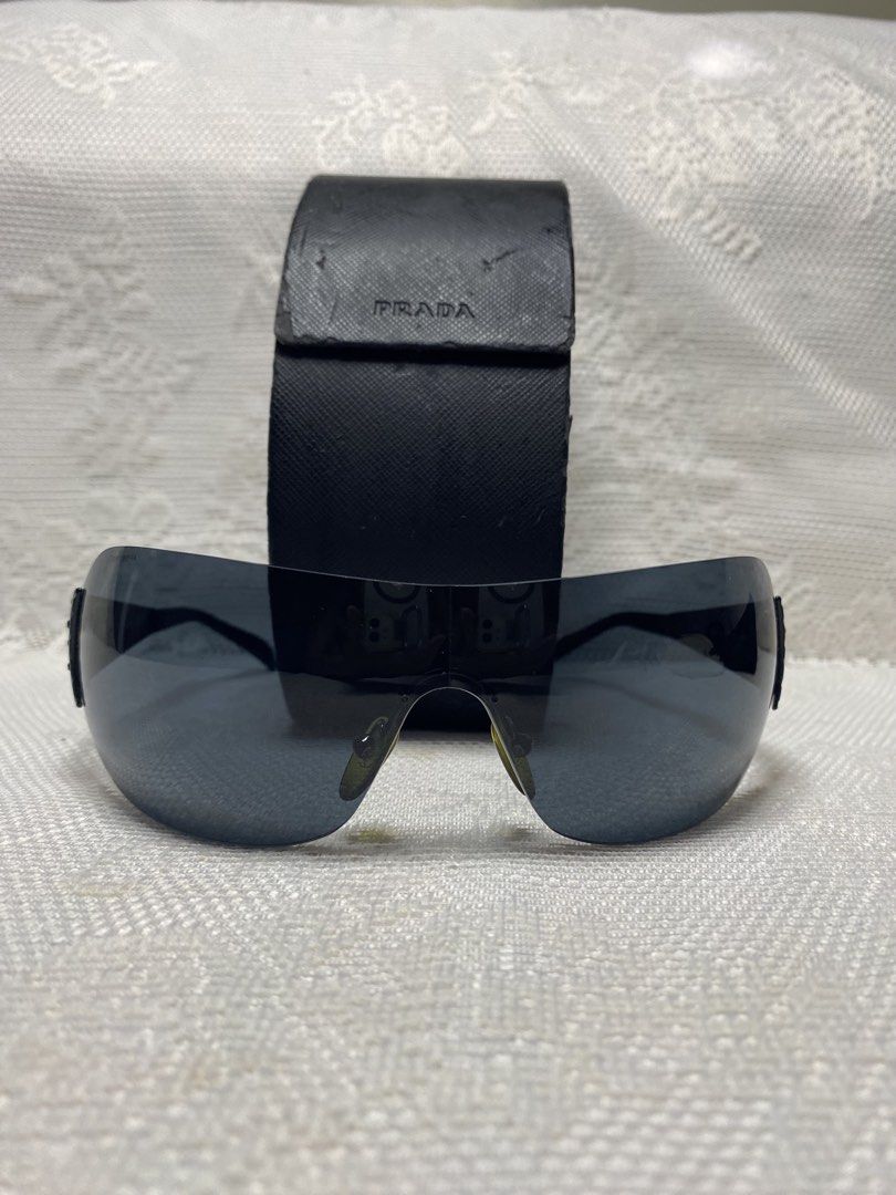Vintage Prada shield sunglasses (Category: Sunglasses & Eyewear) located in Angeles City. Submitted by noagrace (Listing ID 1466348330, Image 1). Description: Vintage Prada shield sunglasses With case Excellent condition P2800.