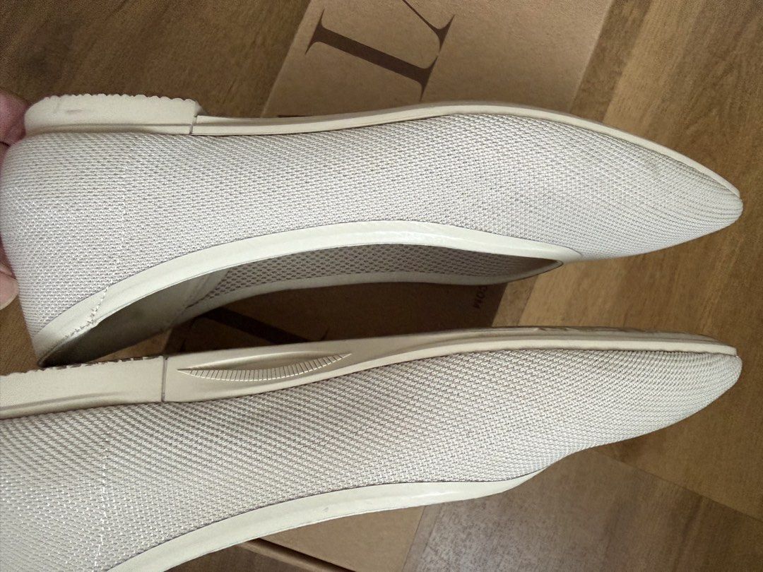 VIVAIA Flat Pro Beige Size 36 (Category: Flats & Sandals) located in Marikina City. Submitted by pianicolasora (Listing ID 1466489046, Image 3). Description: - Brand: VIVAIA - Model: Flat Pro - Color: Beige - Size: EU 36 (US 5.5-6, UK 3) - Design: Pointed toe with breathable knitted upper - Condition: Clean inside and out, excellent condition, used 1x only - Inclusions: Original shoe box and extra insoles included - Perfect for work, daily commut
