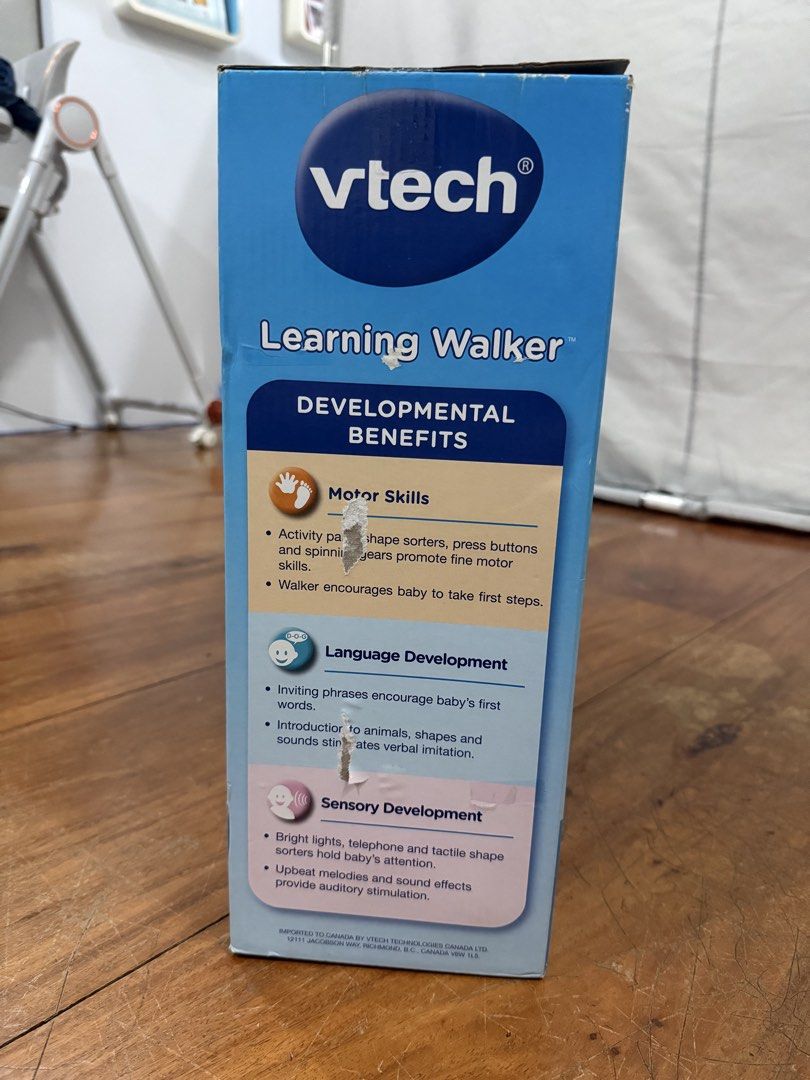 VTech Sit-to-Stand Learning Walker (Category: Infant Playtime) located in Valenzuela. Submitted by sophiamikee (Listing ID 1466477057, Image 3). Description: RFS: my baby has too many walkers already 100% brand new 💯 mall price: 3,399 - VTech Sit-to-Stand Learning Walker with original box - Grows with your baby from sit-down play to walking (ages 9 to 36 months) - Features a removable activity panel with shape sorters, spinning gears, telephone 
