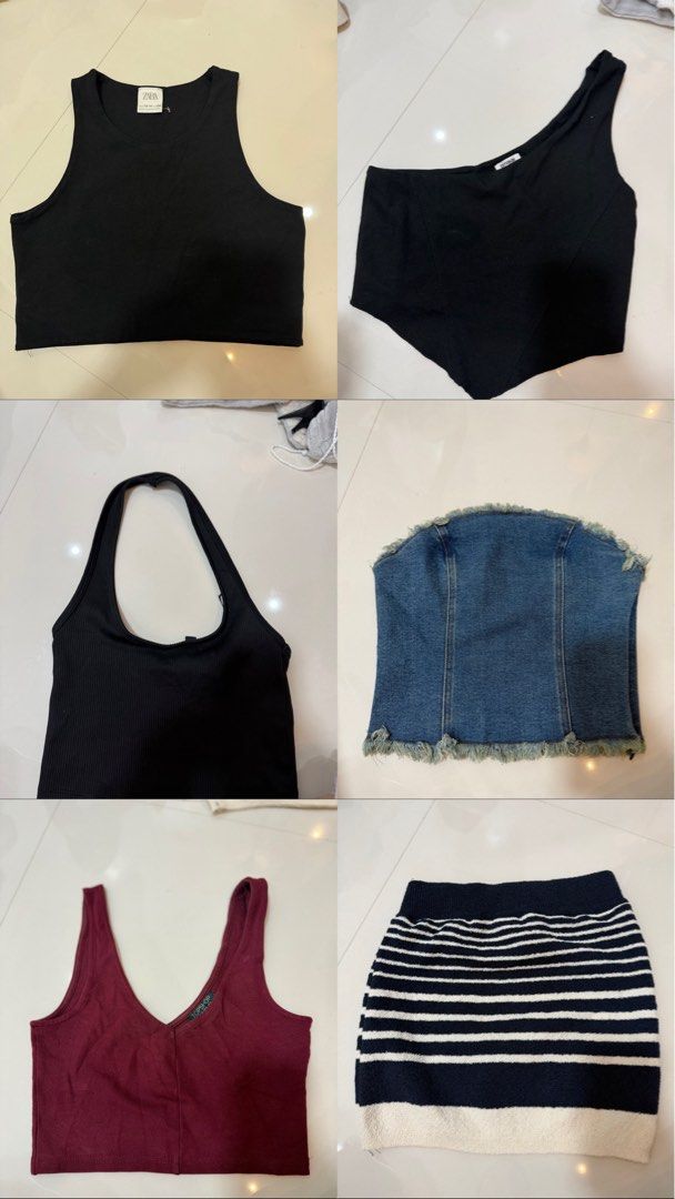 Wardrobe Bundle Tops Skirts Dresses (Category: Sets or Coordinates) located in Manila. Submitted by prettypetty0011 (Listing ID 1466414956, Image 2). Description: For take all 4k. ALL BRANDED. Pwedeng pwede sa maarte like me. Sizes XS-S.