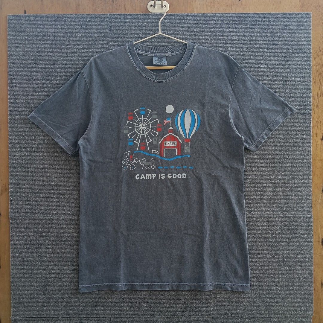 Washed camping-themed graphic tee (Category: Tshirts & Polo Shirts ) located in Puerto Princesa. Submitted by ukay_spot (Listing ID 1466076212, Image 1). Description: 20 x 28.5 Fresh from Us bale Washed Steamed.