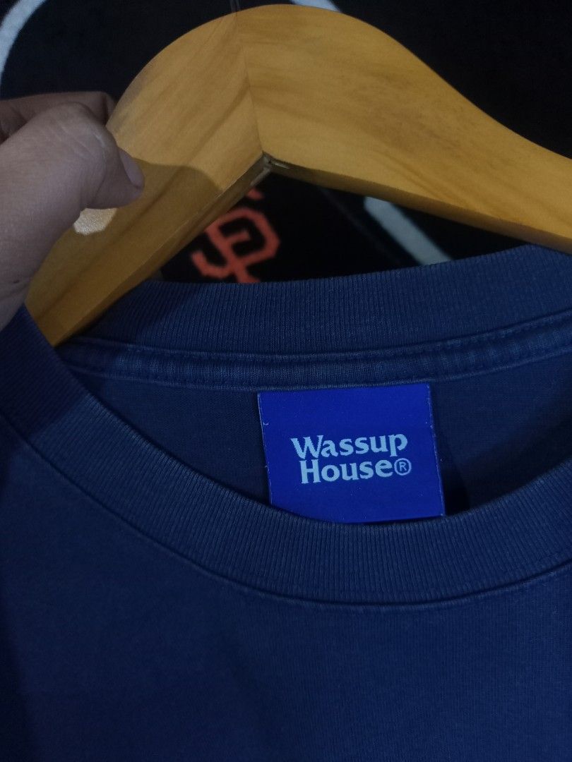 Wassup House Embroidered Tee (Category: Tshirts & Polo Shirts ) located in Castilla. Submitted by stignapamorma (Listing ID 1466472191, Image 2). Description: Thrifted Tshirt With Issue Size - 22.5x29 Condition - Excellent Color Rate - 8/10 Issue - Good Fade Price - 350+SF.