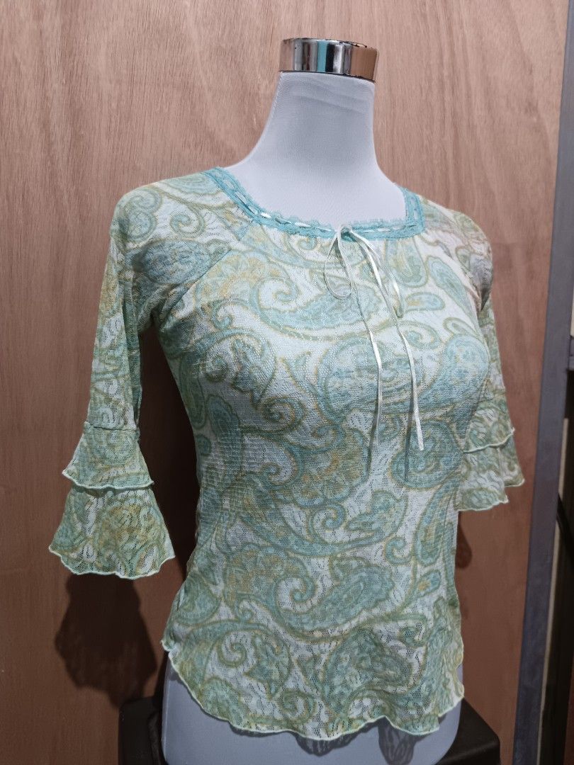 Whimsy style mesh top (Category: Longsleeves) located in Davao. Submitted by mln-boutique (Listing ID 1466473492, Image 3). Description: size - m good condition mesh.