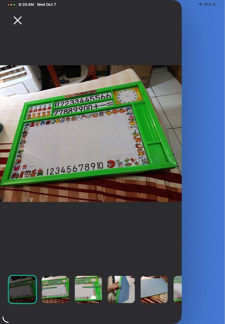 White board 23.5x18 inches free green framed whiteboard (Category: Stationery & School Supplies) located in Quezon City. Submitted by kristal68 (Listing ID 1461791025, Image 3). Description: .