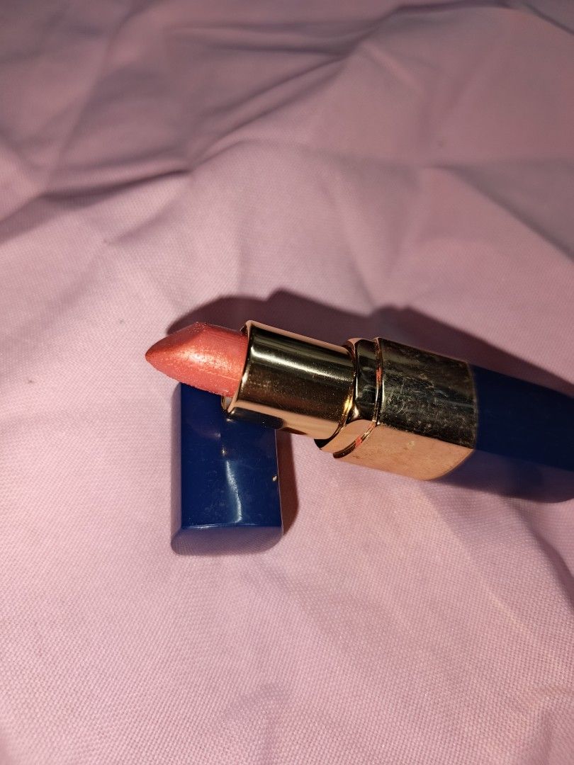 Winmax Pearl Rouge (ウィンマックス パールルージュ) (Category: Makeup) located in Manila. Submitted by stylemenow_ (Listing ID 1466433907, Image 2). Description: ‎• Winmax Pearl Rouge (ウィンマックス パールルージュ) - Shade 5206 NO.2, 3g - Peach / Coral Pearl ‎• Japanese lipstick with pearl shimmer finish, creamy and lightweight ‎• Bullet intact, still pigmented ‎• Flaws: fading/scratches on gold ring and blue case, dusty label at bottom ‎• No box ‎• RFS: declutter.