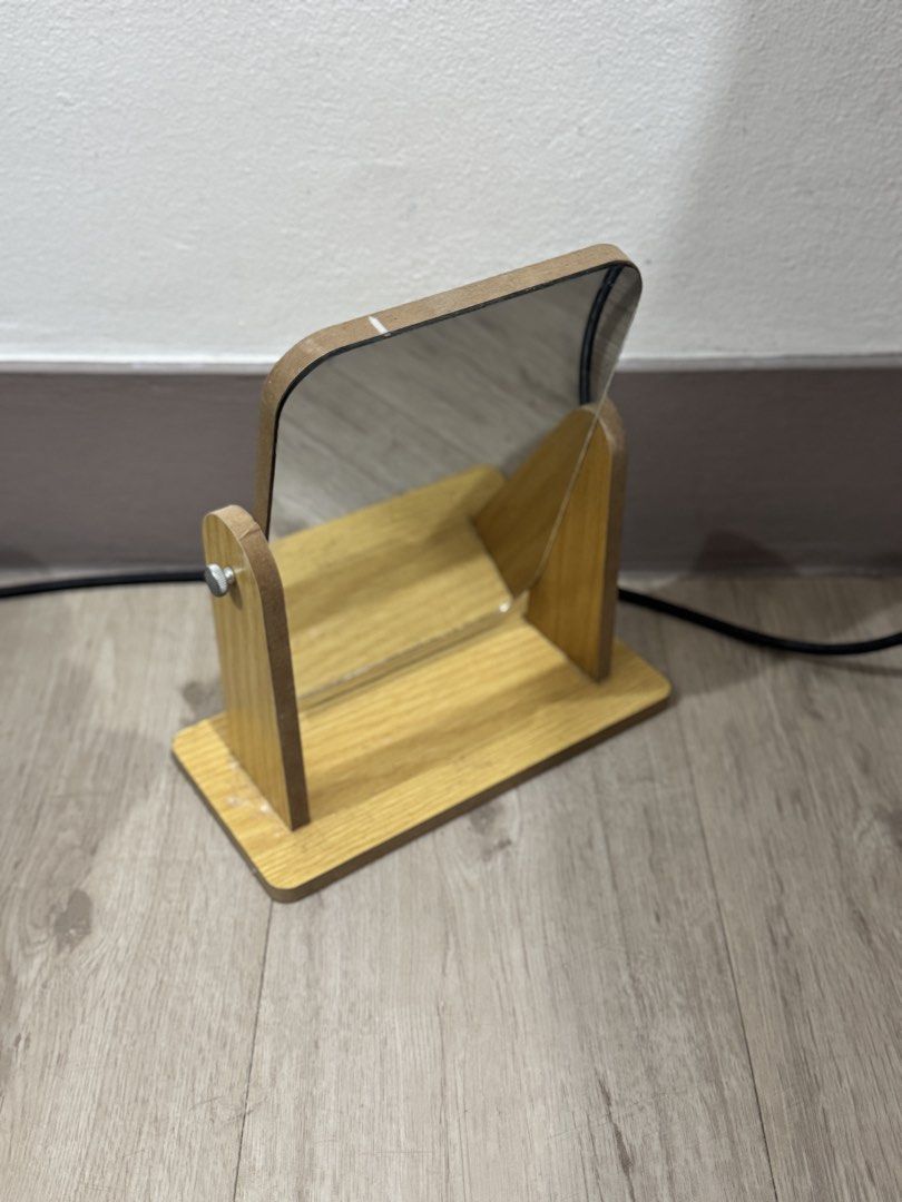 Wooden Tabletop Vanity Mirror with Adjustable Stand (Category: Mirrors) located in Paranaque City. Submitted by wolf5037 (Listing ID 1466340807, Image 1). Description: Declutter -will accept any decent offer.