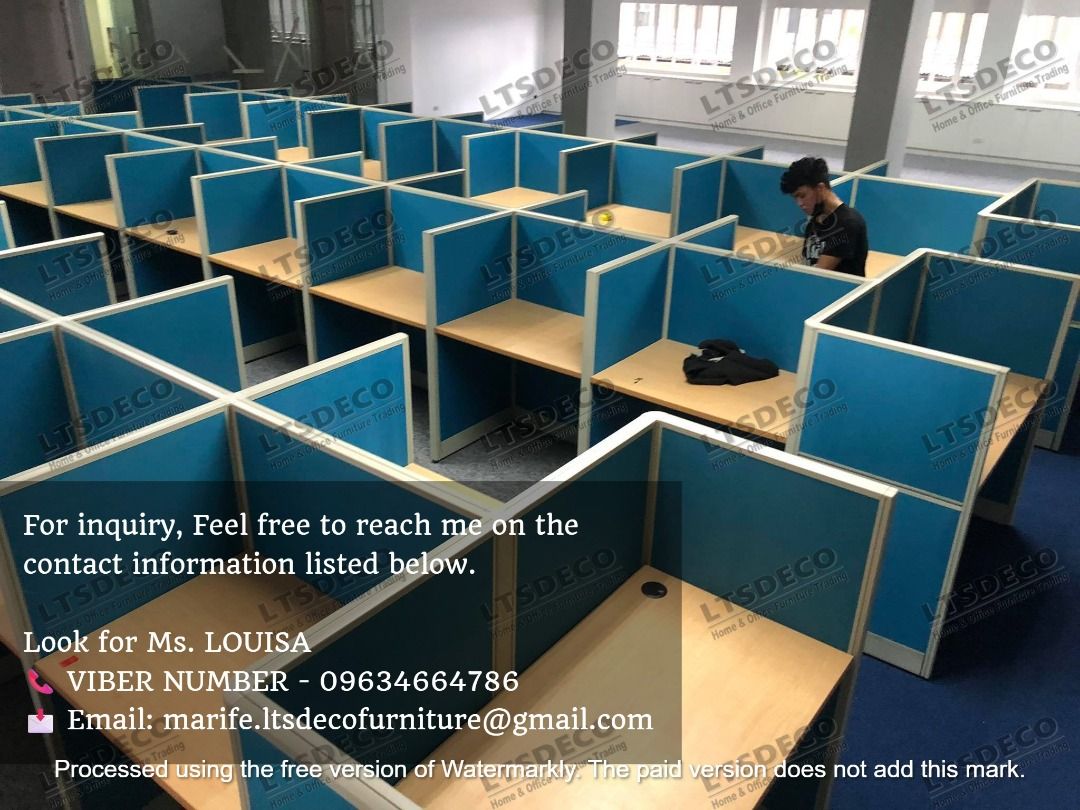 workstation tables modular office partition furnitures (Category: Office Furniture & Fixtures) located in Mandaluyong City. Submitted by jessalyn.montero (Listing ID 1466339577, Image 2). Description: 👉Are you looking for WORKSTATION, MODULAR CUBICLES OFFICE PARTITION, and OFFICE FURNITURE SUPPLIER? LTSDECO Furniture, is direct supplier, manufacturer, and trusted provider of high quality, affordable and durable modular office divider partition, 