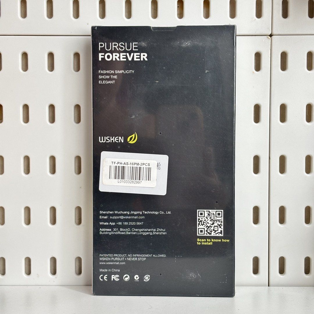 WSKEN Tempered Glass Privacy Screen Protector — iPhone 16 Pro Max (Category: Other Mobile & Gadget Accessories) located in Taguig. Submitted by cloudstash (Listing ID 1466367497, Image 2). Description: 📱 WSKEN Tempered Glass Privacy Screen Protector — iPhone 16 Pro Max 💰 Price: ₱500 📦 Quantity: 2 pcs/set 🔒 Variation: Privacy ✨ Condition: Brand new / sealed 📍 Location: Central Signal Village, Taguig City 🚚 Meet-up: ₱100 handling fee, deducte