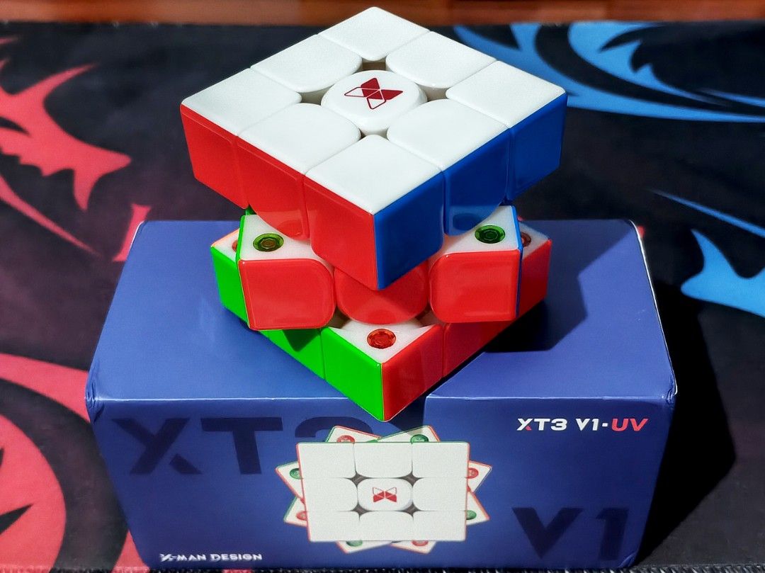 Magnetic Speedcube [XT3 V1] (Category: Board Games & Puzzles) located in Malabon City. Submitted by frgenesis (Listing ID 1466463298, Image 1). Description: QiYi X-Man Xt3 V1 Pioneer UV (Highest Variant) - Complete w/ box and accessories - Less than 50 solves Rfs: Need funds.