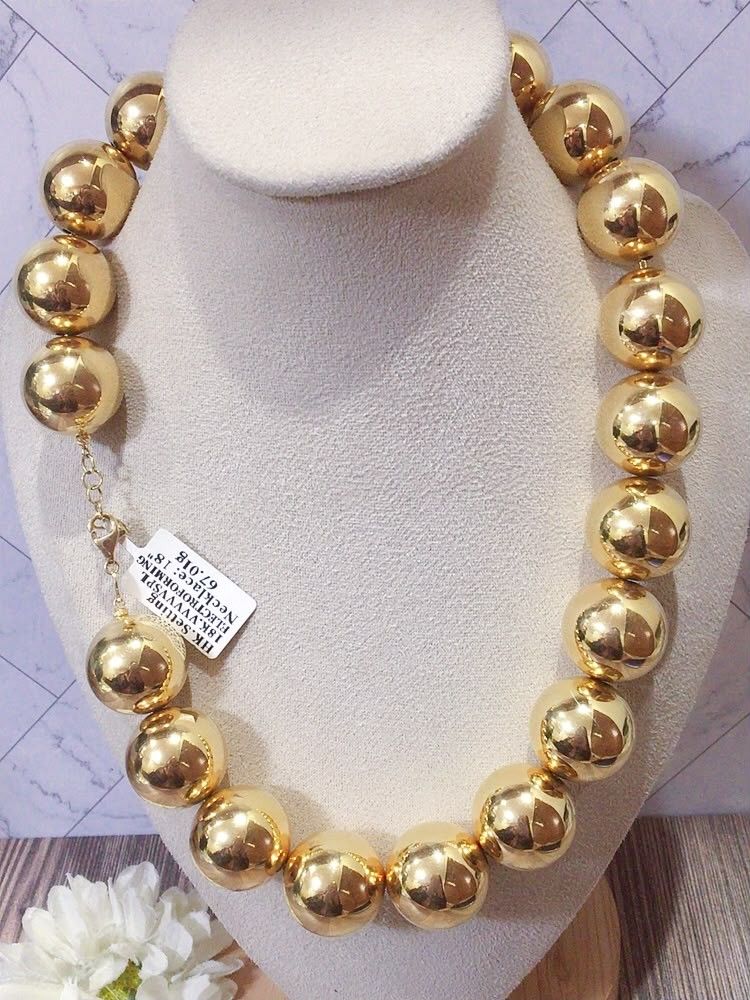 YG Ball Necklace 18k gold hk setting (Category: Necklaces) located in Manila. Submitted by primejewelry (Listing ID 1466460976, Image 2). Description: .