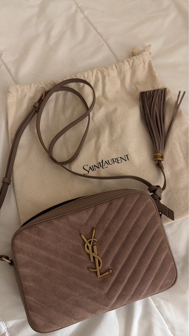 Ysl Camera Bag Suede mauve (Category: Luxury Bags & Wallets) located in Cavite. Submitted by bellaandbeyond (Listing ID 1464699160, Image 1). Description: .