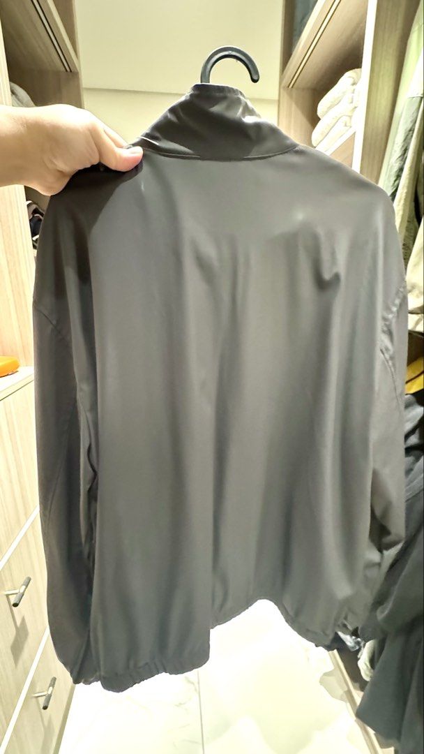 Zara Grey Jacket Size M (Category: Coats, Jackets and Outerwear) located in Quezon City. Submitted by helloimcharles (Listing ID 1466458887, Image 2). Description: - Brand: Zara - Style: Hooded jacket - Color: Dark grey - Size: Medium (EUR M, USA M, MEX 40) - Condition: Brand new with original tags attached - Features: Full zip closure, ribbed cuffs and hem, two side slip pockets - Material: Lightweight outerwear, great for daily use.