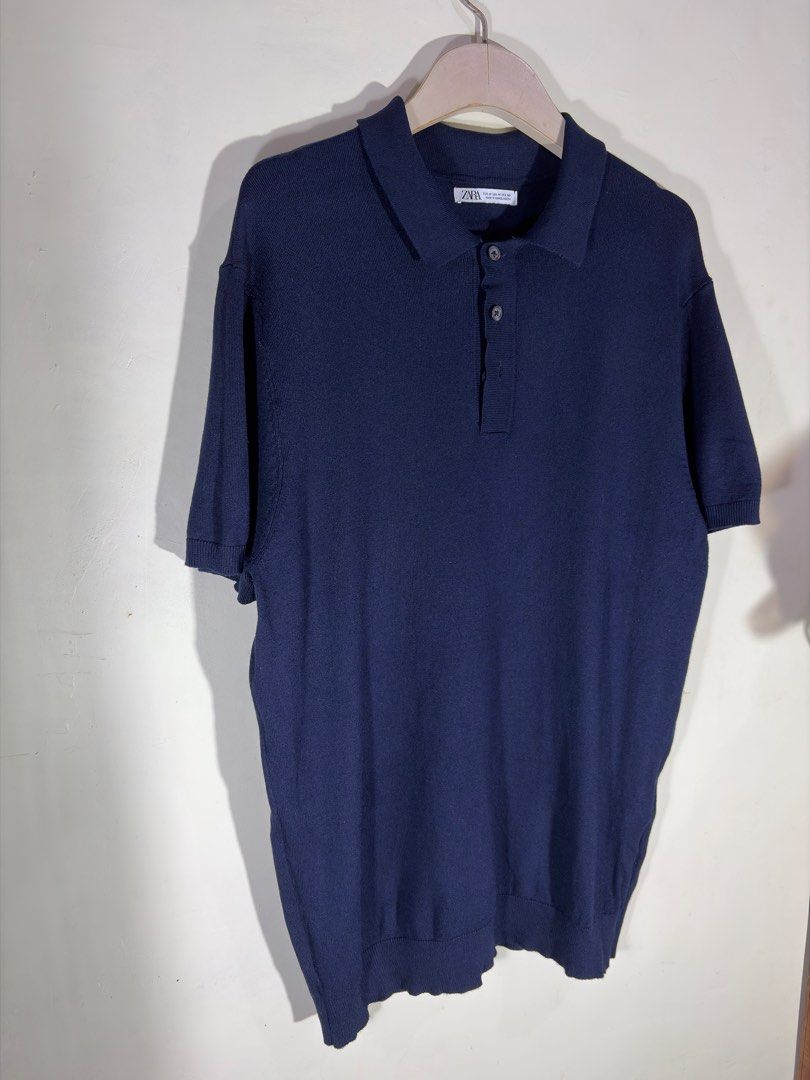 Zara Knitted Polo (Category: Formal Shirts) located in Lapu Lapu. Submitted by ogimsthrift (Listing ID 1466499058, Image 2). Description: Size M on tag Excellent Condition Dimensions: W - 19 L -26 Price: 950 + sf Loc: Lapu - lapu City, Cebu.