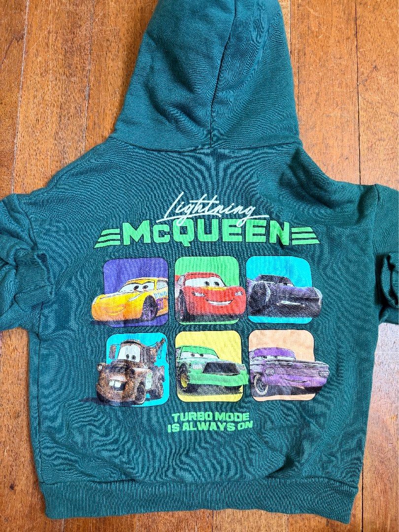 Zara x Lightning Mcqueen Hoodie (Category: Babies & Kids Fashion) located in Paranaque City. Submitted by sweetiesarah01 (Listing ID 1466388118, Image 2). Description: Zara size 116 cm / 6 years old Fits small (my son is only 4 when he wore this).