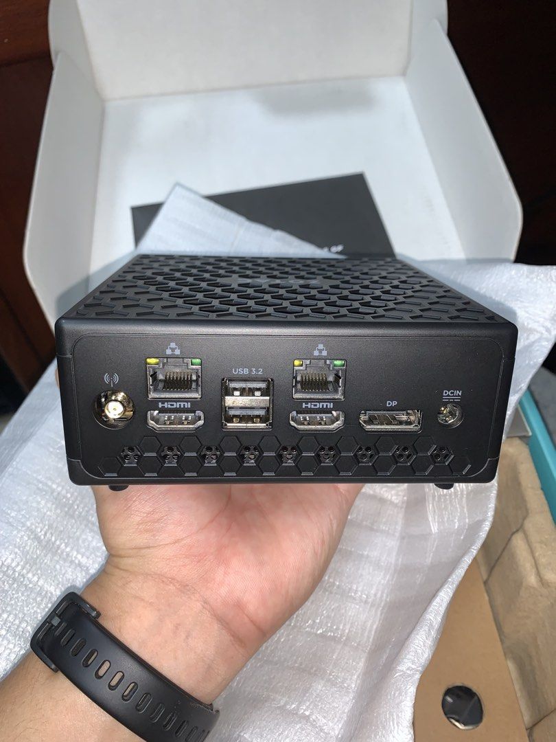 ZOTAC ZBOX CI337 Nano Barebone Mini PC (Category: Desktops) located in Manila. Submitted by takitanaka (Listing ID 1466462820, Image 2). Description: Zotac Zbox CI337 Nano barebone mini PC. Intel Processor N100 quad-core up to 3.40GHz, Intel UHD Graphics. Passive cooled silent design, dual gigabit LAN, Wi-Fi 6, Bluetooth 5.2. Supports DDR5-4800 SODIMM slot up to 16GB, M.2 2242 PCIe x1/SATA SSD slot, and 2.5-inch SATA HDD/SSD bay. Front and rear U