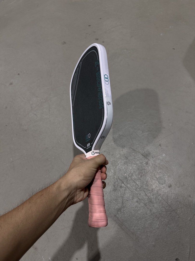 11SIX24 Hurache-X Power 2 Pickleball Paddle (Category: Racket and Ball Sports) located in Pateros City. Submitted by lanceselects (Listing ID 1466692268, Image 3). Description: FOR SALE ONLY 11six24 Hurache-X Power 2 Elongated With receipt Bought from Sampaguita Pickleball Store. Can remove the Cookiegrips overgrip. Has 3gs Cookiegrips weights on 8 and 4 side. Grit is still the same. No wearouts Has PPF since day 1 Scuff marks on the ppf No issue