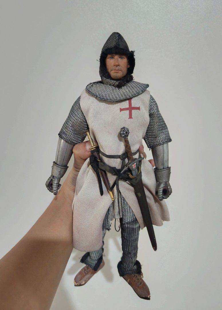 1/6 Scale Templar Knights Metal (Category: Figurines & Statues) located in Bulacan. Submitted by echojechooo (Listing ID 1466680909, Image 2). Description: 1/6 Scale 12inch Metal Other parts, helmet, arms Articulated WHAT YOU SEE IS WHAT YOU GET! 5000 Fix price! Location: Bulacan LBC only or lalamove thanks.