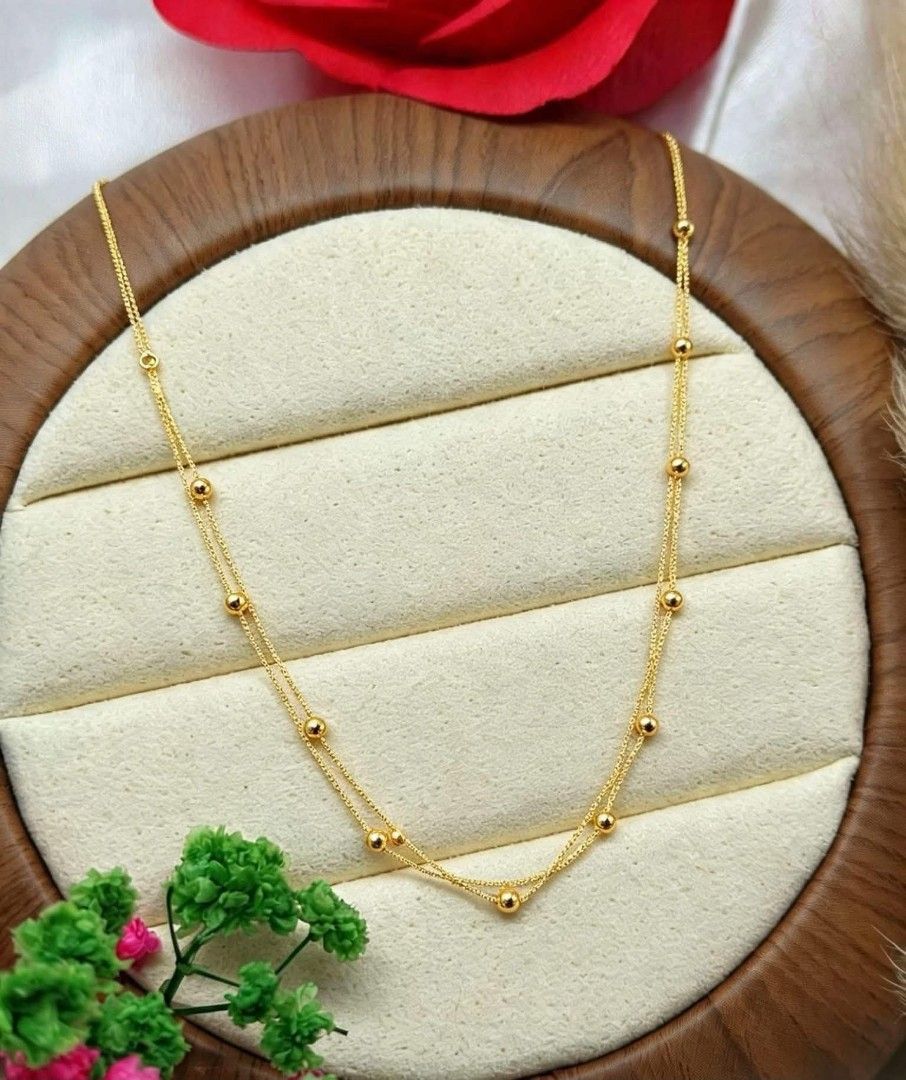 18K Saudi Gold Double Necklace (Category: Necklaces) located in Caloocan City. Submitted by cheskhaionlinestore2.0 (Listing ID 1466579357, Image 1). Description: 18K Pure Saudi Gold Double Necklace ₱7000 only 📌 🍒 Pawnable/ Nasasangla💯 🍒 Brandnew 💯 🍒 Ship via JNT/ LBC 🍒 Lalamove for same day delivery 🍒 We accept COD COP with downpayment to avoid cancellation of orders ⚡ How to Order? Please feel free to message us directly 🙏🏻 Cheskhai On