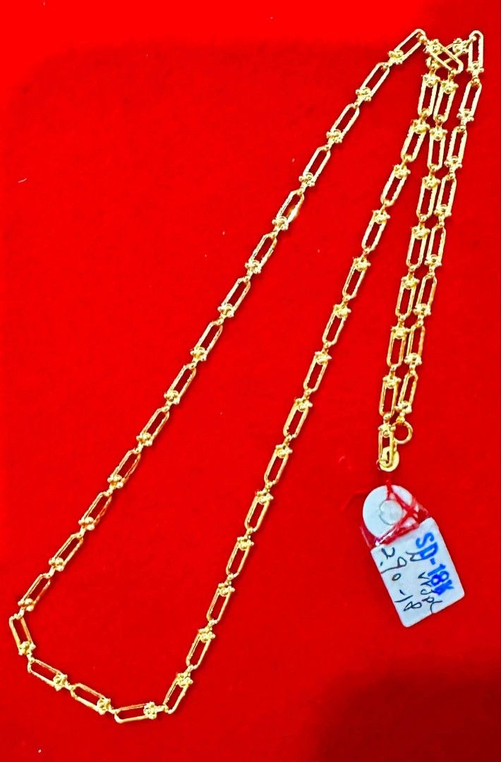 18k Saudi gold mini hardware necklaces (Category: Necklaces) located in Manila. Submitted by bhelgoldseller2ndaccount (Listing ID 1466564542, Image 1). Description: New!!✨New!!✨New!! Authentic 18k Saudi Golds 💯pawnable/naisasanla 💯with high appraisal rate 💯good investment 💯Direct supplier price 👉OPEN for resellers 🌺please take time to evaluate their actual sizes and grams 👉Best panggift for all occasions ✅ Sold per grams not per piece Kya 