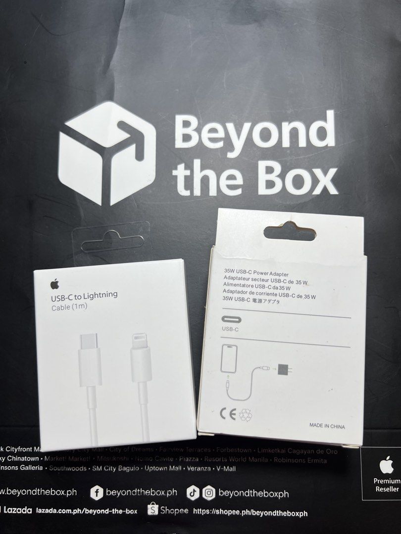 35W iPhone Charger Set – Lightning (Category: Cables & Adaptors) located in Manila. Submitted by jmph_ (Listing ID 1466744192, Image 3). Description: 35W iPhone Charger Set – Lightning ✔️ 35W Fast Charging ✔️ Lightning charger set ✔️ Includes power adapter & Lightning cable ✔️ Fast and reliable charging ✔️ Compatible with iPhone and other Lightning devices ✔️ Perfect for home, office, or travel 📦 Brand New & Ready to Use 📩 PM for orders and inq