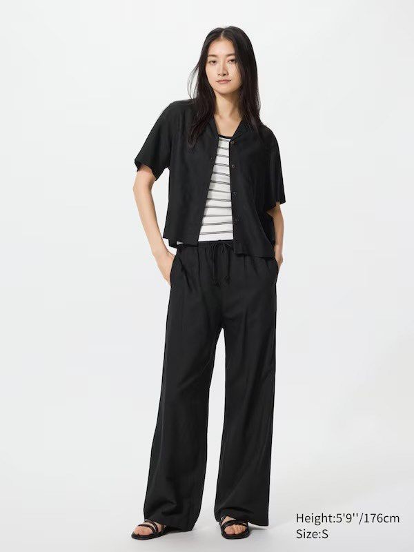 Uniqlo Linen Open Collar Shirt (Category: Shirts) located in Caloocan City. Submitted by ynna_27 (Listing ID 1466710556, Image 1). Description: Uniqlo Linen Open Collar Shirt Used - Good as new Black na black XL on tag Issue : x Mine now , pay now .