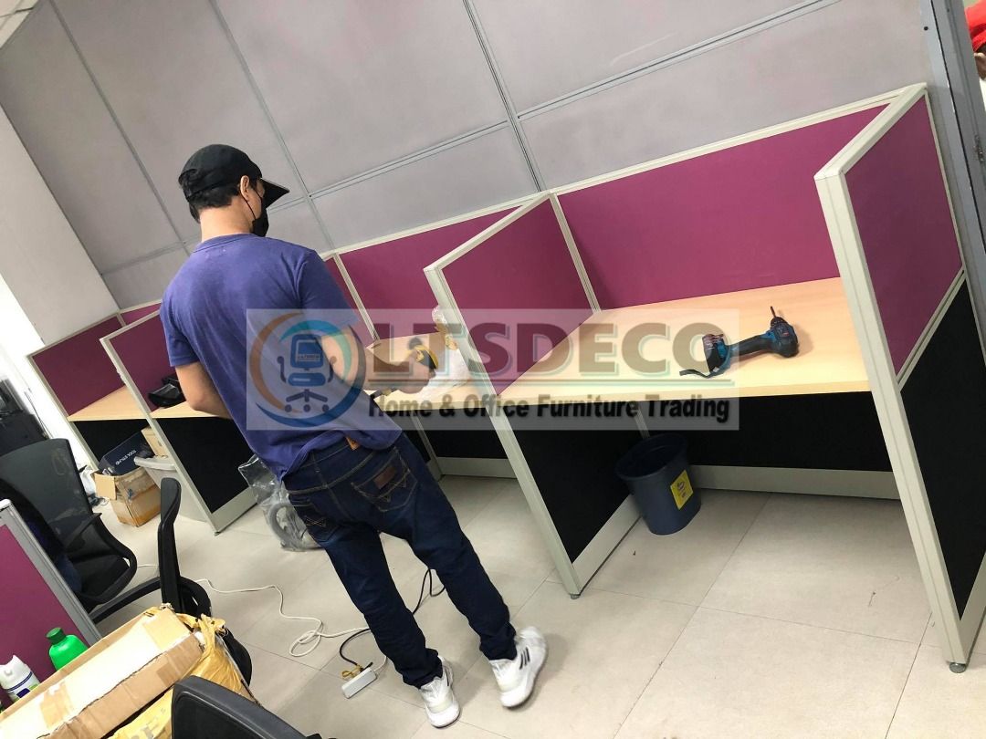 4seater workstation tables modular office partitions (Category: Office Furniture & Fixtures) located in Caloocan City. Submitted by sanchez444 (Listing ID 1466641380, Image 3). Description: 👉Are you looking for WORKSTATION, MODULAR CUBICLES OFFICE PARTITION, and OFFICE FURNITURE SUPPLIER? LTSDECO Furniture, is direct supplier, manufacturer, and trusted provider of high quality, affordable and durable modular office divider partition, home and of