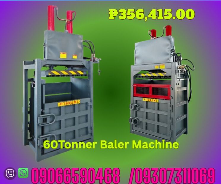 60ton baler machine garbage press machine plastic carton abaca can baler machine (Category: Looking For) located in Caloocan City. Submitted by topherchri03260 (Listing ID 1466619999, Image 1). Description: 60T BALER MACHINE DOUBLE CYLINDER ELECTRIC MACHINE 18.5KW OIL CYLINDER 160*2 OIL PUMP 563 OVERALL DIMENSION 1600*2150*3100 PACKING SIZE 1200*800*1000 PRICE 356,415Php 60-ton vertical press: Cardboard boxes weigh approximately 300kg, and plasti