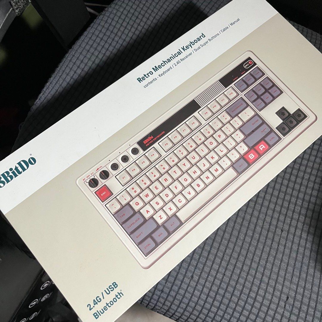 8BitDo Retro Mechanical Keyboard N Edition (Category: Computer Keyboard) located in Manila. Submitted by whiteforesttea178 (Listing ID 1466709168, Image 3). Description: Last price posted Lalamove delivery only within Metro Manila Needs cleaning 87-Key + Dual Super Buttons Selling my 8BitDo Retro Mechanical Keyboard N Edition (85HA02 / RET00378). Vintage-inspired mechanical keyboard with a really nice retro gray, white, and red colorway. Details: