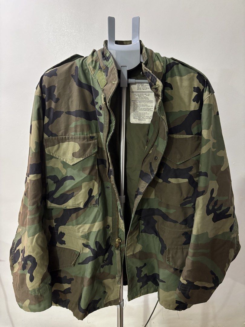 90s Alpha Industries M-65 Camo Jacket (Category: Coats, Jackets and Outerwear) located in Quezon City. Submitted by clutter_busters (Listing ID 1466661261, Image 2). Description: 90s Alpha Industries M-65 Camo Jacket - Made in US - Pit to pit: 26 inches - Length: 30 inches - Hardware: Vintage brass Scovill zippers - shipping Lalamove/J&T .