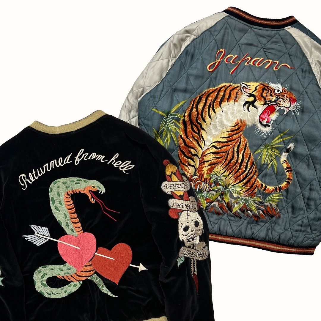 👉🏻 Tailor Toyo Sukajan Jackets (Category: Coats, Jackets and Outerwear) located in Makati City. Submitted by astraeus720 (Listing ID 1466682786, Image 2). Description: Please view the individual listings on my page. Sukajan Book - Not for sale..