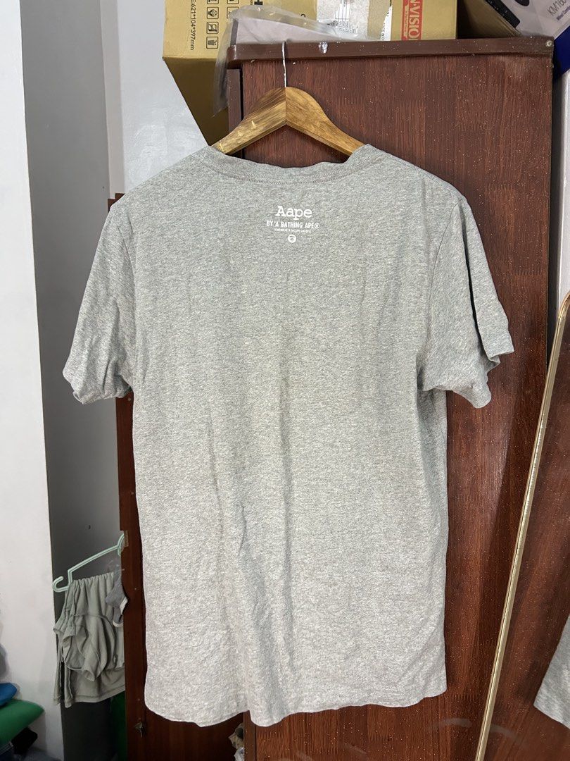 Aape By A Bathing Ape Grey T-Shirt (Category: Tshirts & Polo Shirts ) located in Davao. Submitted by ruggedthrift444 (Listing ID 1466681533, Image 2). Description: excellent condition size med.