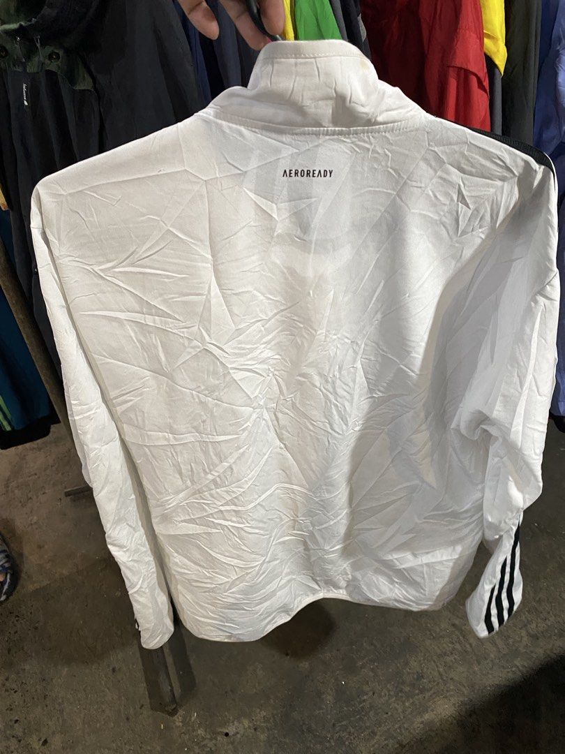 Adidas - Track Jacket - Mens / Quickdry (Category: Coats, Jackets and Outerwear) located in General Santos City (Dadiangas). Submitted by castilloed98 (Listing ID 1466601504, Image 3). Description: Adidas - Track Jacket / Mens Silk Fabric Size.L-XL No Issue DM📩 📍Gensan..