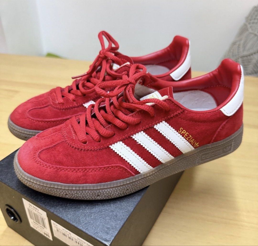 Adidas Handball Spezial Red (Category: Sneakers) located in Rizal. Submitted by dmplelicious (Listing ID 1466617055, Image 1). Description: 24cm.
