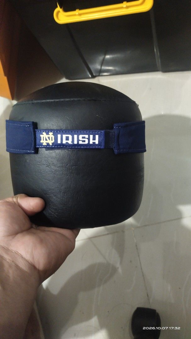 Adidas Notre Dame Fighting Irish Visor Hat (Category: Caps & Hats) located in Manila. Submitted by rhobin.m08 (Listing ID 1466703446, Image 2). Description: - Official Adidas University of Notre Dame headwear supplier - Classic blue visor with white brim and gold piping details - Embroidered Notre Dame shield logo on the front - IRISH text printed on the adjustable Velcro back strap - Features Adidas branding on the side and inner label - Comfort