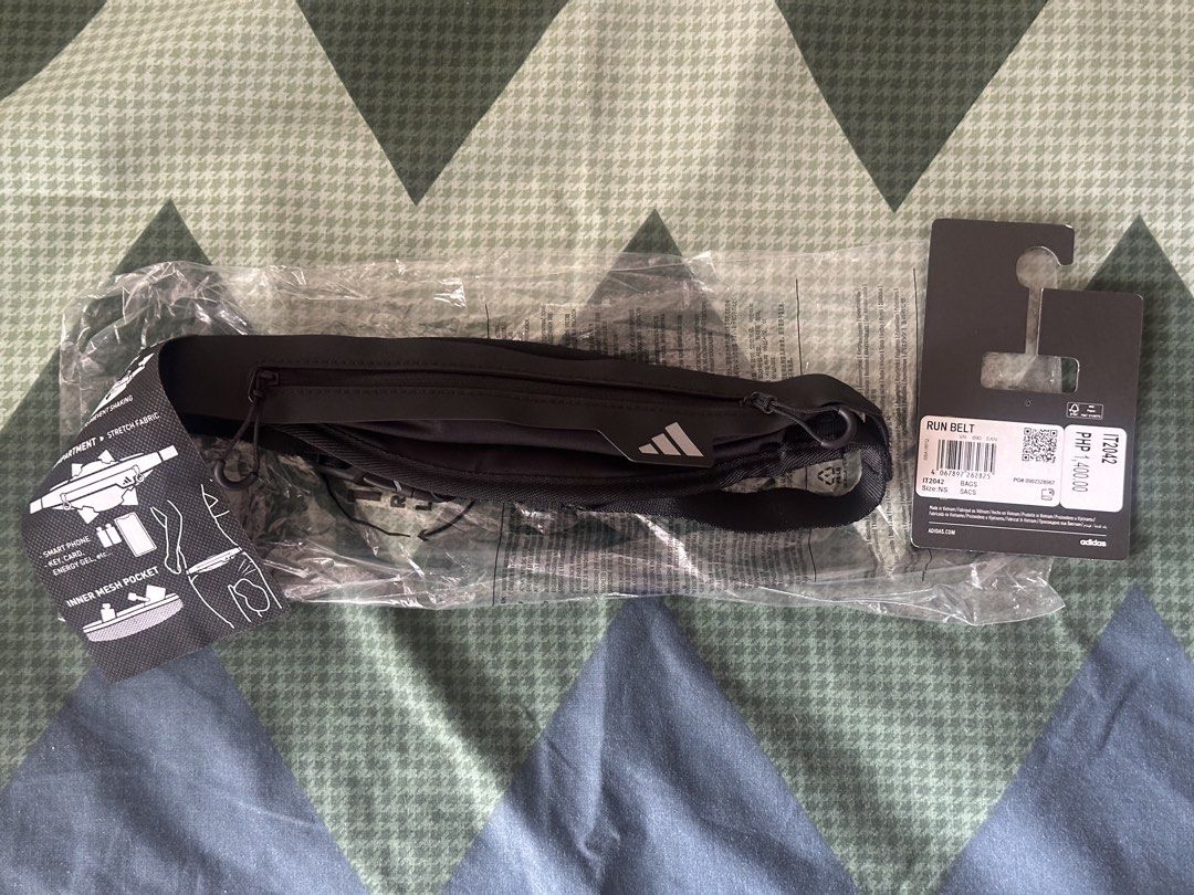 Adidas Run Belt (Category: Belt bags, Clutches and Pouches) located in Manila. Submitted by fuzzyeyebrows (Listing ID 1466590875, Image 2). Description: Selling this brand new Adidas Run Belt bag. It was just literally delivered today, but unfortunately my phone S24 Ultra is just an exact fit. I was hoping that it would have an extra space. Feel free to offer or inquire if interested. Thanks! .